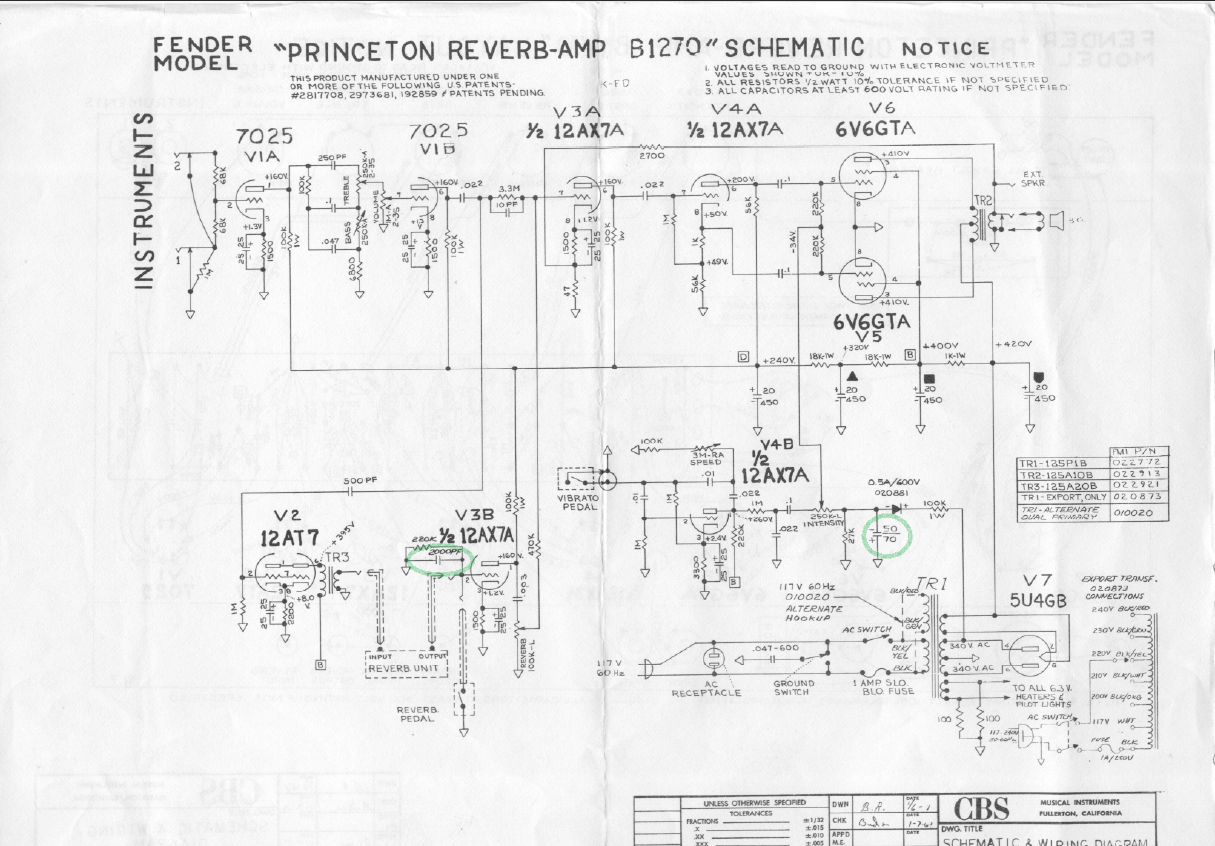 Fender champ amp aa764 schematic definition