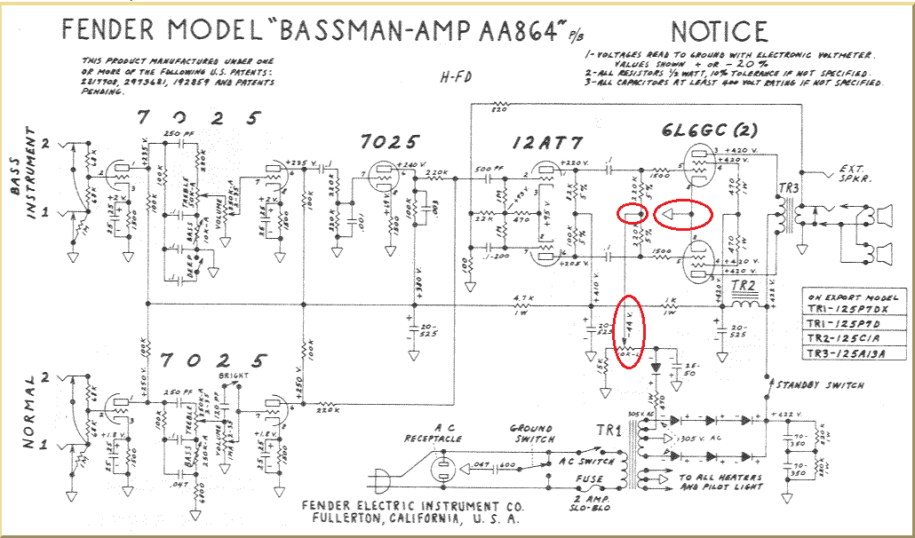 fender bassman aa864